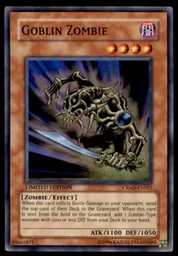 Yu-Gi-Oh! Goblin Zombie #CRMS-ENSE2 Limited Edition Light Play - Image 1