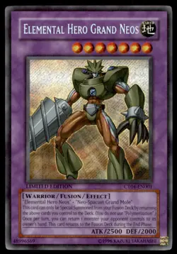Yu-Gi-Oh! Elemental Hero Grand Neos #CT04-EN001 Limited Edition Light Play - Image 1