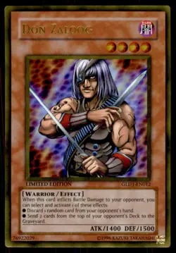 Yu-Gi-Oh! Don Zaloog #GLD1-EN012 Limited Edition Light Play - Image 1