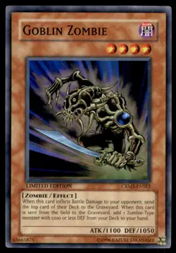 Yu-Gi-Oh! Goblin Zombie #CRMS-ENSE2 Limited Edition Light Play - Image 1