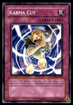 Yu-Gi-Oh! Karma Cut #SDDE-EN034 1st Edition Light Play - Image 1