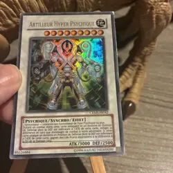 Carte Yu Gi Oh Artilleur Hyper Psychique Ultra rare CRMS-FR042 1996 - Image 5