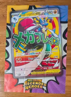 Lot of 5 Pokemon TCG Mega Lucario Premium Poster Collection Ascended Heroes - Image 2