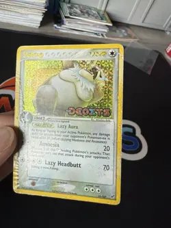 Pokemon Slaking Reverse Holo Stamped from EX Deoxys 15/107 in DMG condition. - Image 1