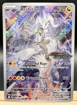 N's Reshiram 167/159 Box Topper Stamped Promo Journey Together Pokemon TCG NM - Image 1