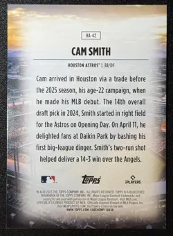 2025 Topps Update Series - Home Field Advantage Cam Smith #HA-42 (RC) - Image 2