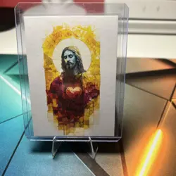 Jesus Christ Stained Glass Custom Art Card - Image 2