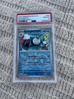 2023 POKEMON POLIWRATH #062 - MEW EN 151 REVERSE HOLO ENGLISH - PSA 10 - Image 1