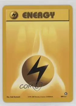 Lightning Energy Pokemon Neo Genesis #109 2000 - Image 1