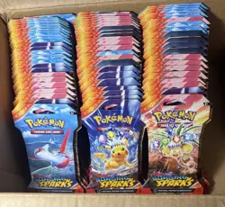 Pokemon TCG - Lot of 70! Surging Sparks Sleeved Booster Packs! All Sealed! - Image 2