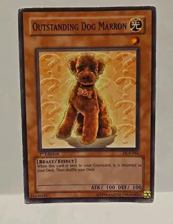 YUGIOH OUTSTANDING DOG MARRON DCR 1ST EDITION COMMON PLAYED - Image 2