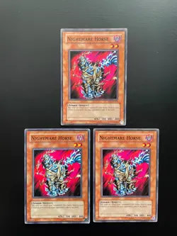 Yugioh Nightmare Horse DR1-EN025 Unlimited Edition Common MP/HP X3 - Image 1