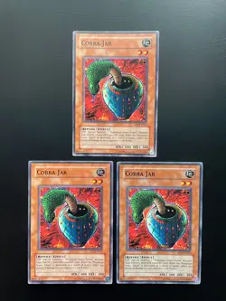 Yugioh Cobra Jar DR1-EN023 Unlimited Edition Common LP/MP X3 - Image 1