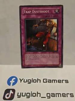 YUGIOH TRAP DUSTSHOOT PGD-049 UNLIMITED COMMON HEAVY PLAYED - Image 1