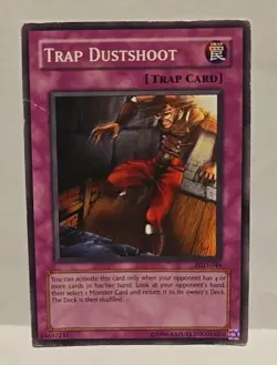 YUGIOH TRAP DUSTSHOOT PGD-049 UNLIMITED COMMON HEAVY PLAYED - Image 2