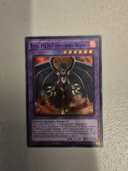 Yugioh LDS3-EN027 Evil Hero Inferno Wing RED ULTRA RARE NM 1ST EDITION - Image 1