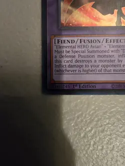 Yugioh LDS3-EN027 Evil Hero Inferno Wing RED ULTRA RARE NM 1ST EDITION - Image 3