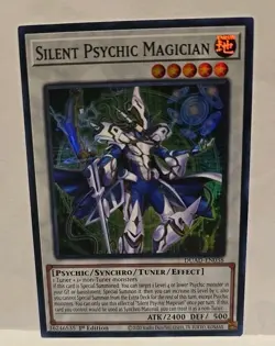 YUGIOH SILENT PSYCHIC MAGICIAN DUAD SU PER 1ST EDITION LIGHT PLAYED - Image 2