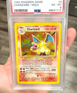 1999 Pokemon Base Set Holo Charizard #4 PSA 6 - Image 1
