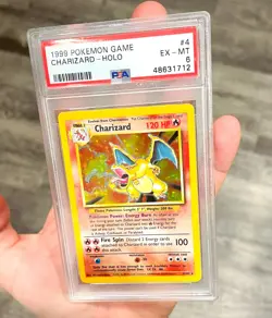1999 Pokemon Base Set Holo Charizard #4 PSA 6 - Image 5