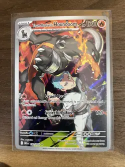 Pokemon TCG Team Rocket's Houndoom Destined Rivals 191/182 Illustration Rare - Image 1
