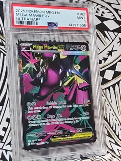 Mega Evolutions Mawile EX 2025 Pokemon 162 Ultra Rare PSA 9 MINT (506) - Image 2
