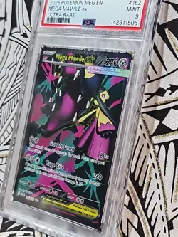 Mega Evolutions Mawile EX 2025 Pokemon 162 Ultra Rare PSA 9 MINT (506) - Image 5