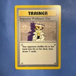 Pokemon Imposter Professor Oak 73/102 Shadowless Base Set WOTC Vintage LP - Image 1