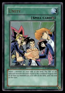 Yu-Gi-Oh! LIMITED EDITION Unity #JUMP-EN006 Light Play - Image 1