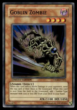 Yu-Gi-Oh! LIMITED EDITION Goblin Zombie #CRMS-ENSE2 Light Play - Image 1