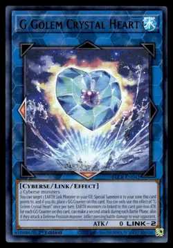 Yu-Gi-Oh! 1st Edition G Golem Crystal Heart #BLCR-EN042 Light Play - Image 1