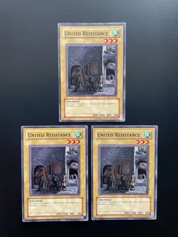 Yugioh United Resistance DR1-EN058 Common Unlimited Edition Damaged X3 - Image 1