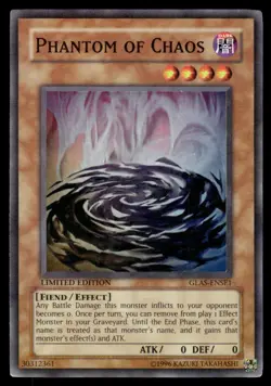 Yu-Gi-Oh! LIMITED EDITION Phantom of Chaos #GLAS-ENSE1 Light Play - Image 1