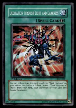 Yu-Gi-Oh! 1st Edition Dedication through Light and Darkness #IOC-095 Light Play - Image 1