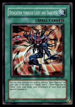 Yu-Gi-Oh! 1st Edition Dedication through Light and Darkness #IOC-095 Light Play - Image 1