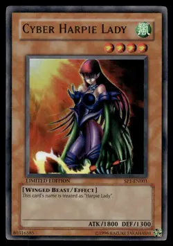Yu-Gi-Oh! LIMITED EDITION Cyber Harpie Lady #SP1-EN001 Light Play - Image 1