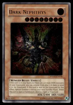 Yu-Gi-Oh! Dark Nephthys #PTDN-EN018 Light Play - Image 1