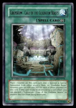 1st Edition Colosseum - Cage of the Gladiator Beasts #GLAS-EN054 Light Play - Image 1