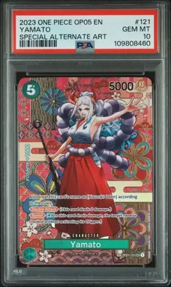 PSA 10 2023 One Piece English Yamato Alt-Art OP01-121 OP05 Special Rare SP - Image 1