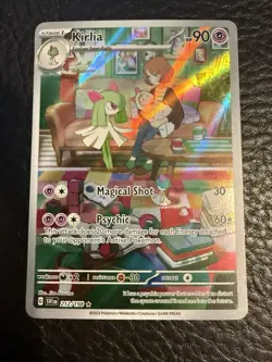 Pokemon TCG Kirlia Scarlet & Violet Base Set Holo Illustration Rare Card 212/198 - Image 1