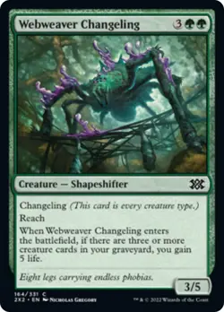 Webweaver Changeling FOIL Double Masters 2022 NM Green Uncommon CARD ABUGames - Image 1