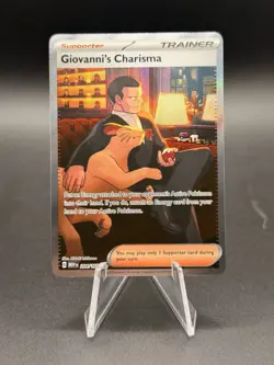 Pokemon TCG Scarlet & Violet 151 Giovanni's Charisma Card 204/165 Near Mint - Image 1