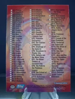 Pokemon 2000 Topps TV Series 2 Checklist Card Blue Label - Image 2