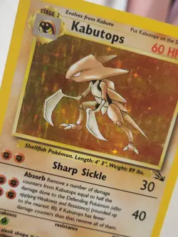 Kabutops 9/62 Fossil Holo Rare WOTC 1999 Pokemon Card Lightly Played (LP) - Image 2