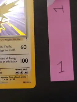 Pokemon TCG Zapdos 2002 Legendary Collection Holo Rare Card 19/110 - Image 4