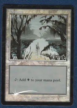 Magic the Gathering Foil Arena League SWAMP 2001 Promo Douglas Shuler Art NM - Image 1