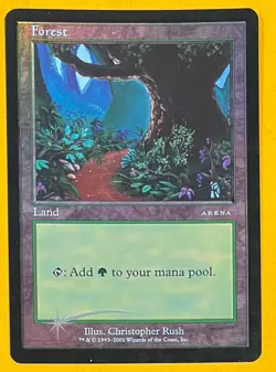 MTG FOREST (Foil) Arena Promo (OldManMTG 009-209) - Image 1