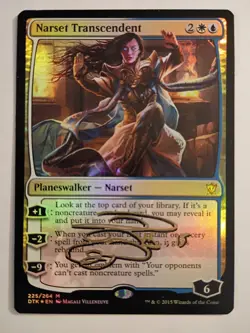 Magic The Gathering - 1x Signed Foil Narset Transcendent (mtg) Dragons of Tarkir - Image 1