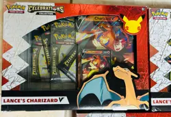 5x Pokemon Celebrations Lance's Charizard V Collection Box - Evolving Skies Pack - Image 2
