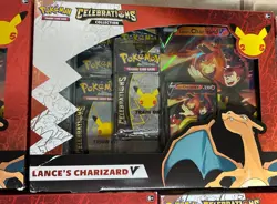 5x Pokemon Celebrations Lance's Charizard V Collection Box - Evolving Skies Pack - Image 3
